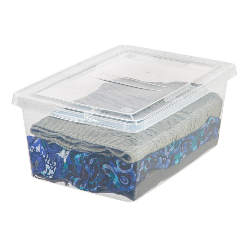 IRIS 17 qt Clear Plastic Storage Totes & Reviews Wayfair