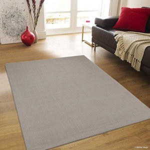 Rosewood High Quality Wool Ultra Soft Solid Textured Ivory Area Rug