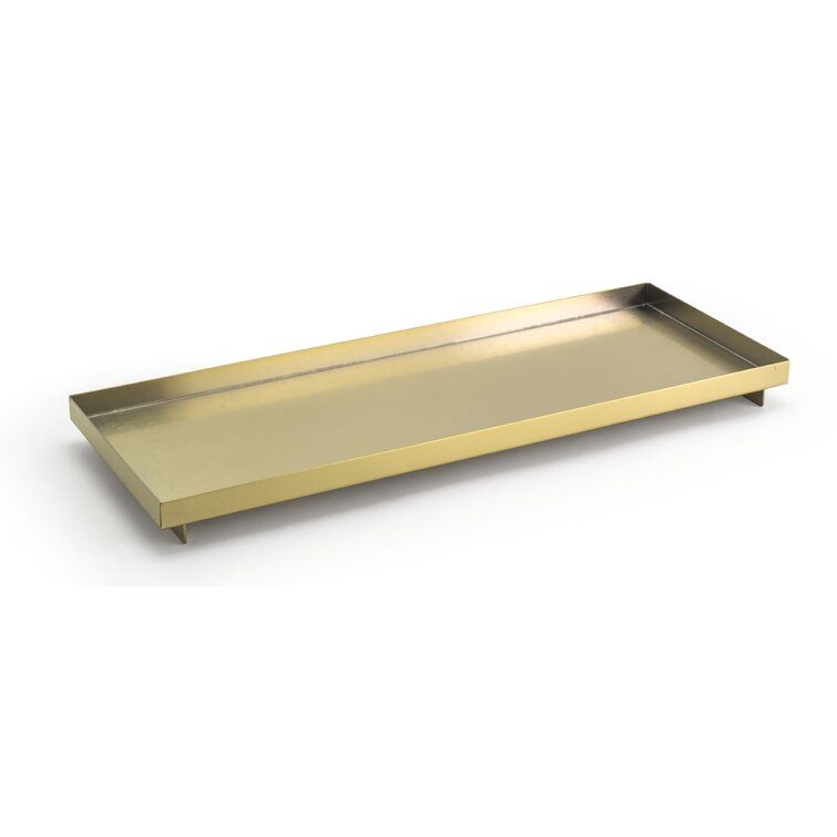 room360°byFOH® Matte Brass Amenity Serving Tray & Reviews | Wayfair