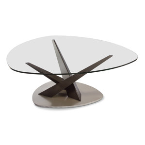 Crystal Triangular Coffee Table by Elite Modern