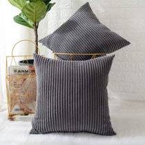 dark gray throw pillow