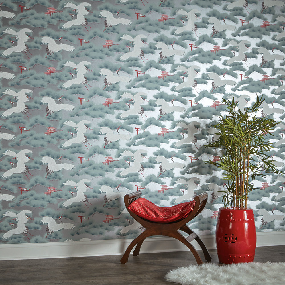 Tempaper Asian Toile 33 L X 20 5 W Metallic And Stick Tempaper Asian Toile 33 L X 20 5 W Metallic And Stick Wallpaper Roll Perigold