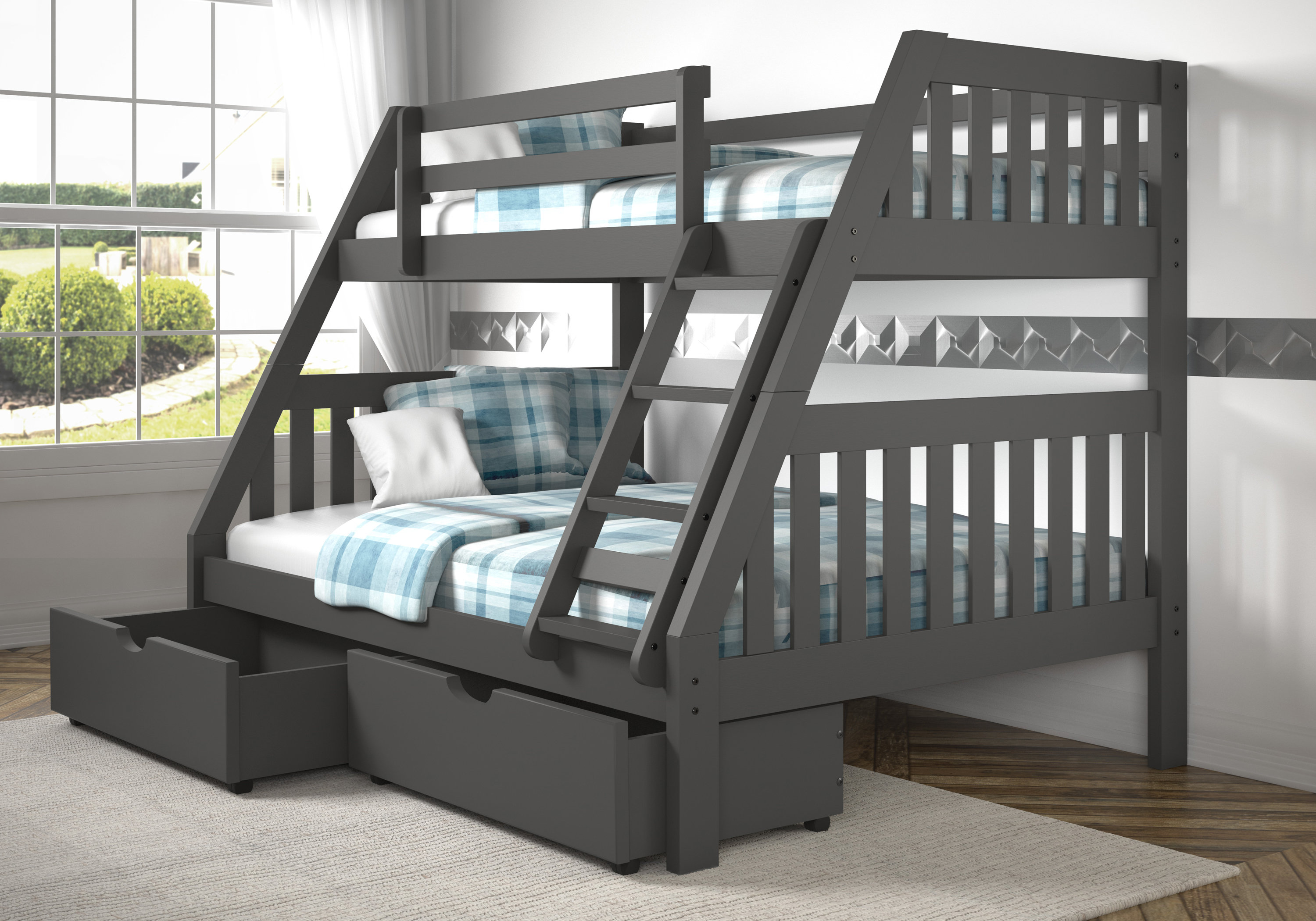 Harriet Bee Dubbo Bunk Bed With Drawers Reviews Wayfair