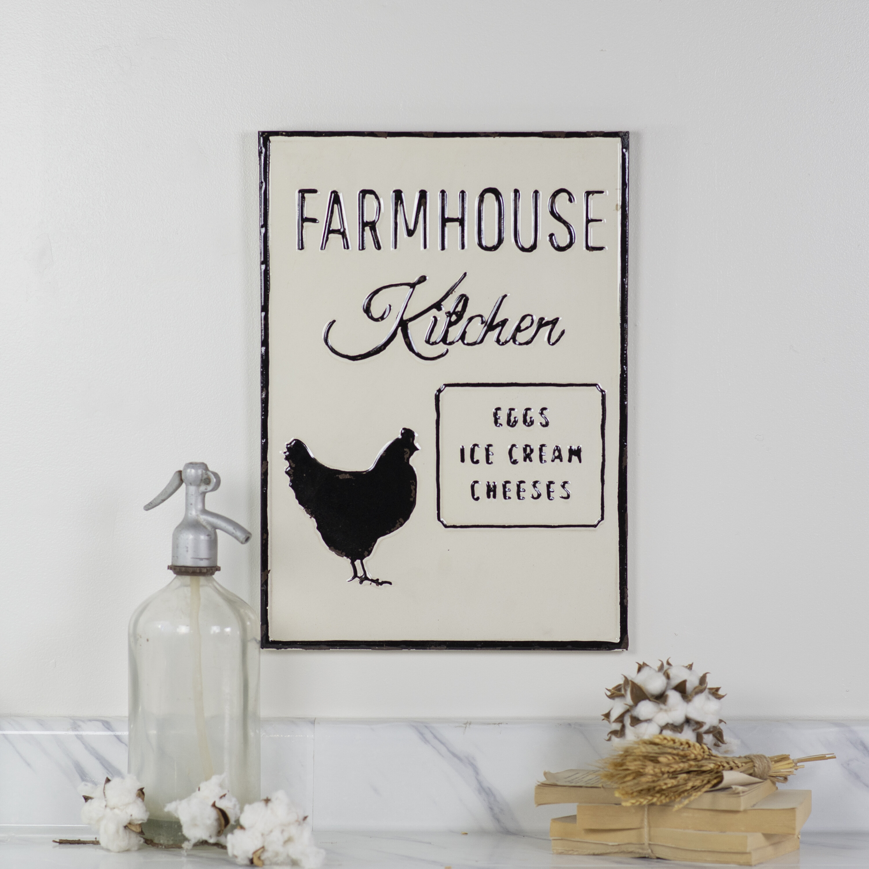 Gracie Oaks Metal Sign Farmhouse Kitchen Wall Dcor Reviews Wayfair