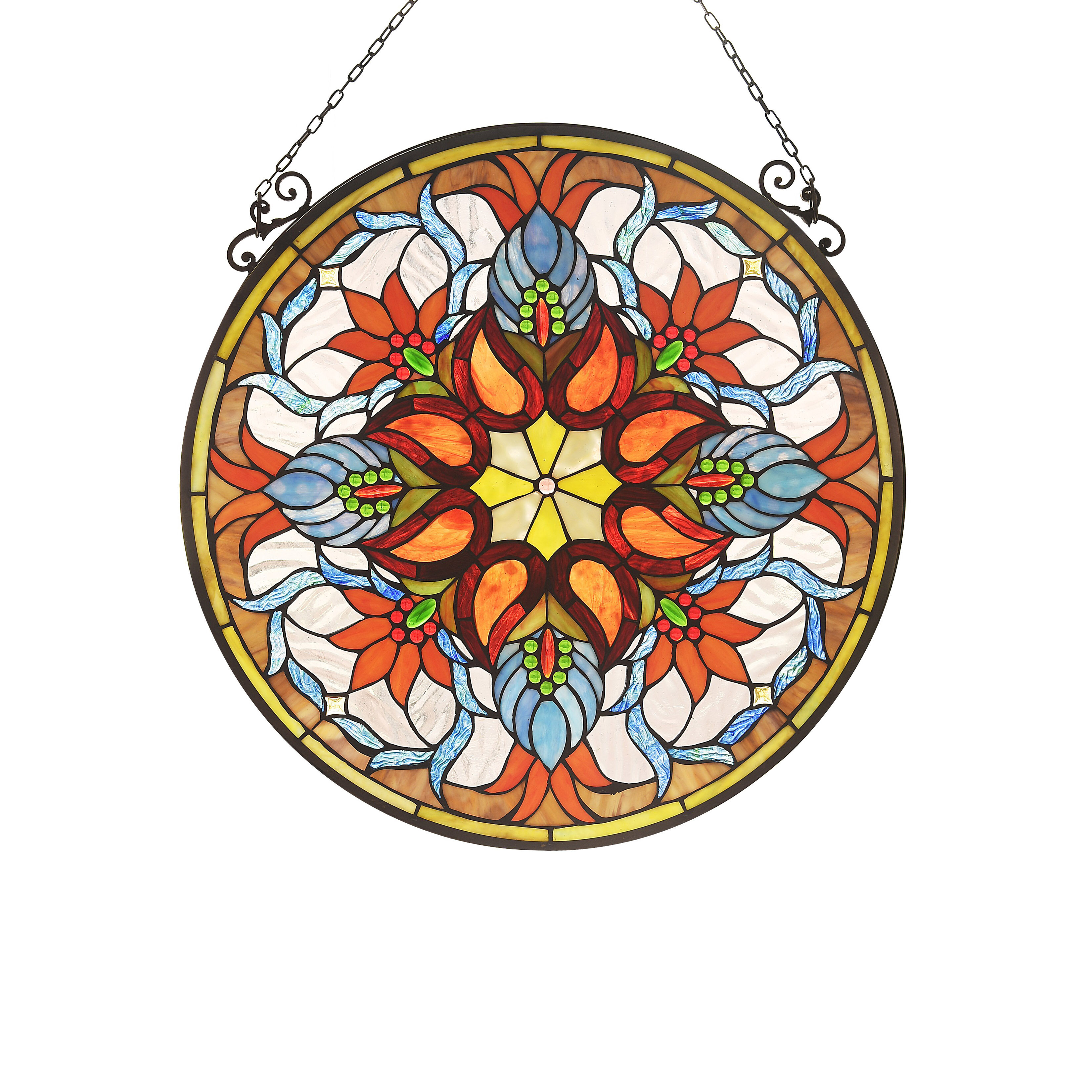 Astoria Grand Tiffany Glass Window Panel | Wayfair