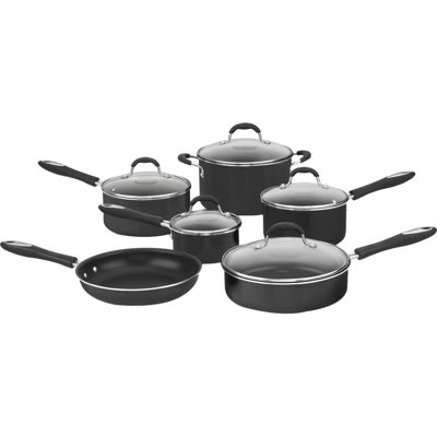 Advantage Nonstick 11 Piece Cookware Set Cuisinart Color: Black