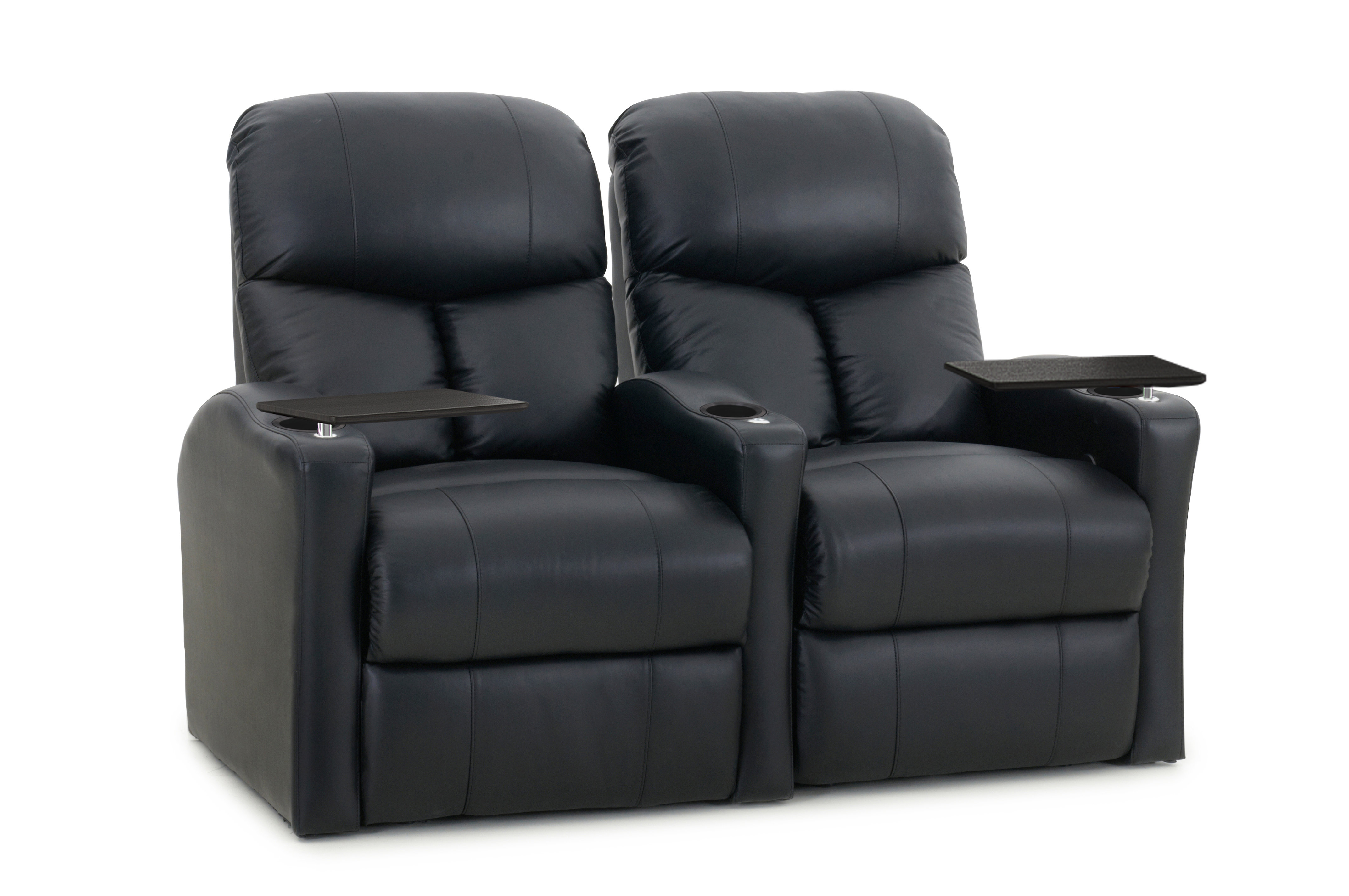 Latitude Run® 64'' Wide Faux Leather Home Theater Loveseat with Cup Holder & Reviews Wayfair