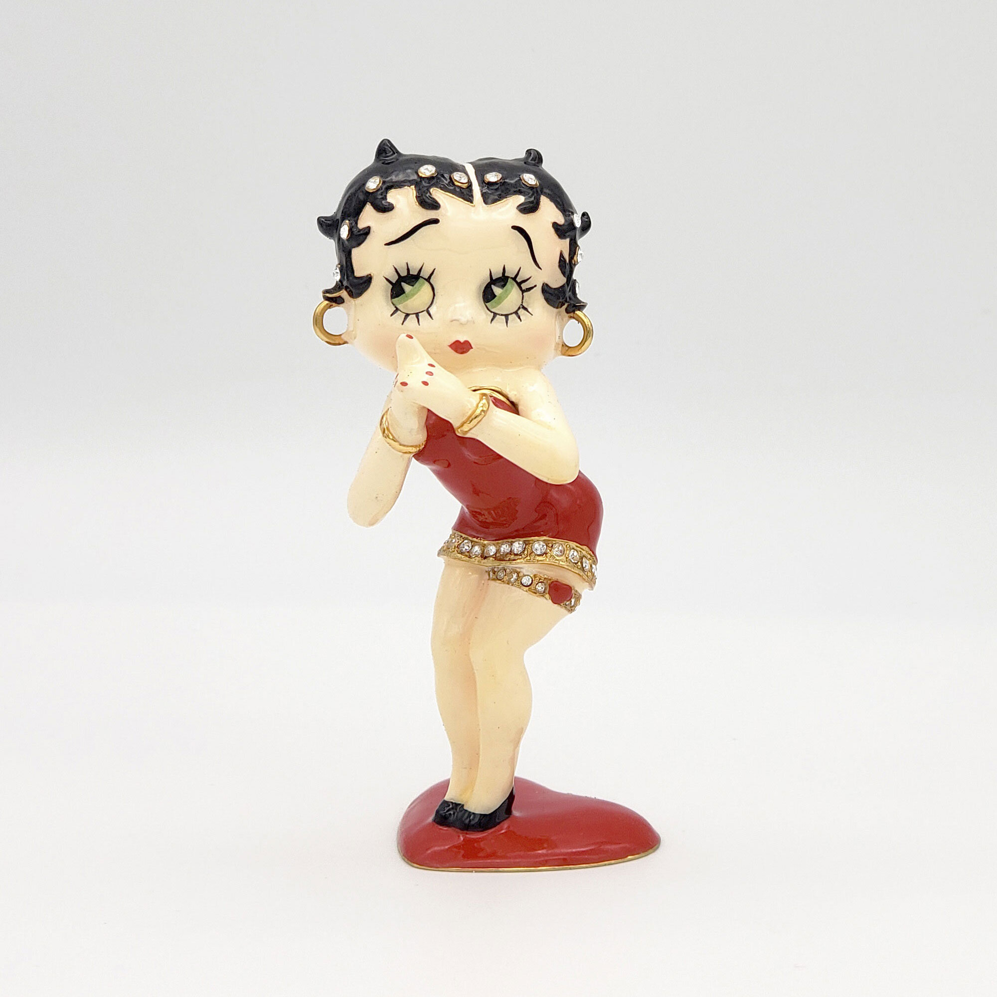 Betty Boop Pillow Red White & Boop Pillow Cartoon Pillow HANDMADE In USA Pillow is approximately 10 X 11 .