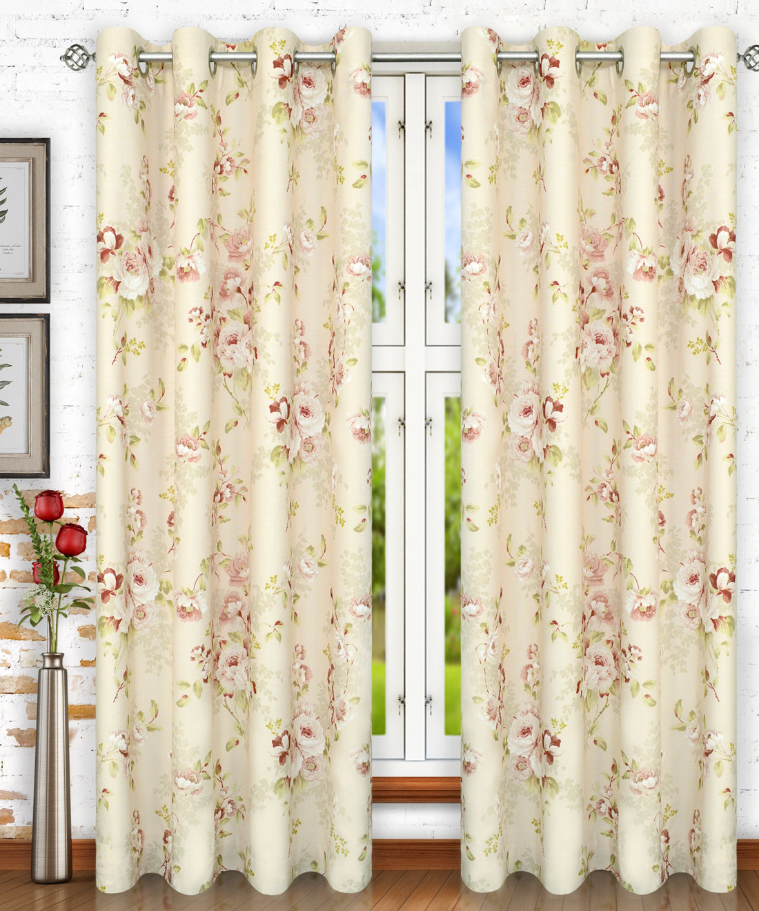Ellis Curtain Chatsworth Lined Top Nature Fl Semi Sheer Ellis Curtain Chatsworth Lined Top Nature Fl Semi Sheer Grommet Single Panel Reviews Wayfair