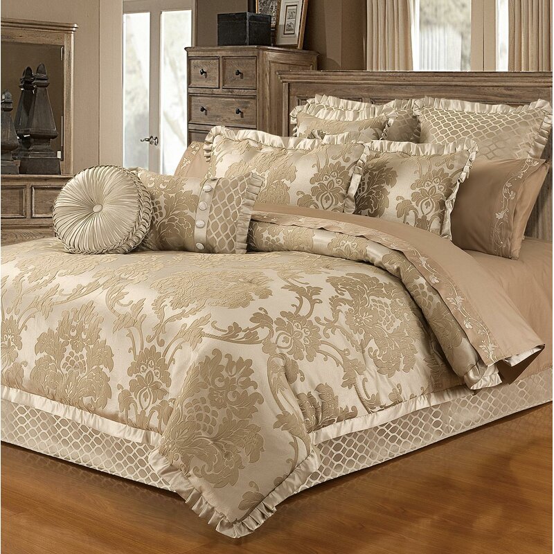 Astoria Grand Waut Blossom 6 Piece Lux Jacquard Comforter Set | Wayfair