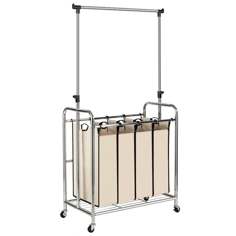 four compartment laundry hamper