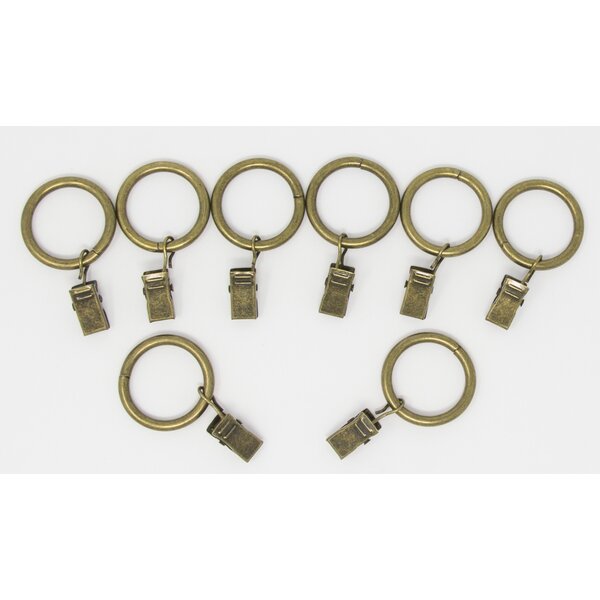 10 x Gold Metal Curtain Clips with Rings for Holding Heavy Curtains Drapes 