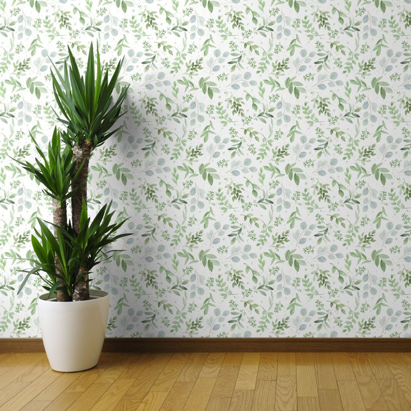 Gracie Oaks Loughran Botanical Removable Peel And Stick Wallpaper