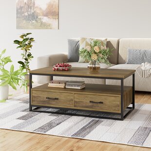 Wood Coffee Table Tea Desk Shelf Living Room Home Office Laptop Furniture Table 