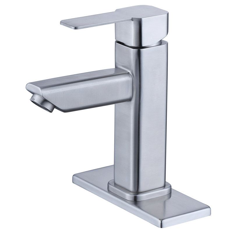 Lance 38C-B131N-BN iBenso Lance Solid Stainless Steel Ceramic Cartridge Single Hole Bathroom Faucet