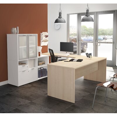 Prattsburgh Reversible U Shape Executive Desk With Hutch Brayden