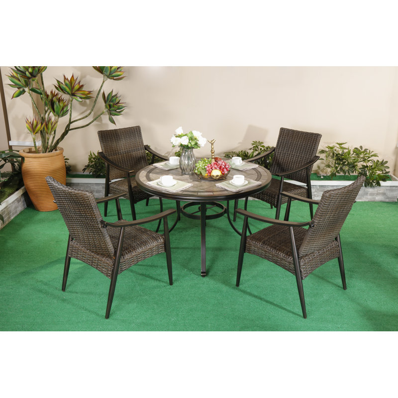 Red Barrel Studio Roddickton Patio Outdoor 5 Piece Dining Set Wayfair Patio & garden furniture in nova scotia. wayfair