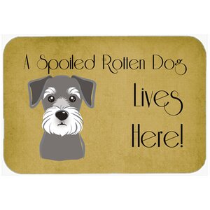 Schnauzer Spoiled Dog Lives Here Kitchen/Bath Mat