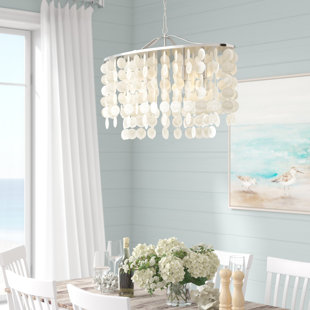 Kitchen Island Lighting You Ll Love Wayfair Kym Capiz Shell Kitchen Island Pendant