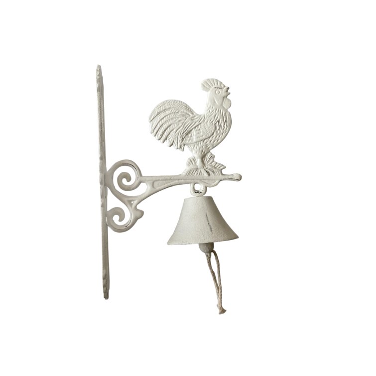 Black Cast Iron Rooster Wall Mounted Hook 9" tall 