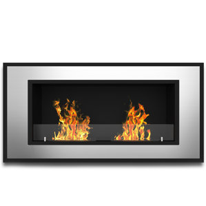 Acosta Ventless Built in Recessed Wall Mount Bio Ethanol Fireplace by Ebern Designs