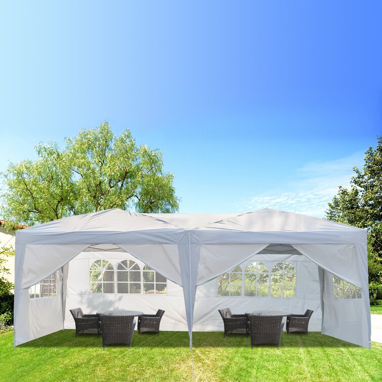 20'x10' Pop Up Canopy Outdoor Folding Gazebo Camping Party Wedding Pavilion Tent 