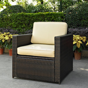 Belton Outdoor Wicker Deep Seating Chair with Cushion