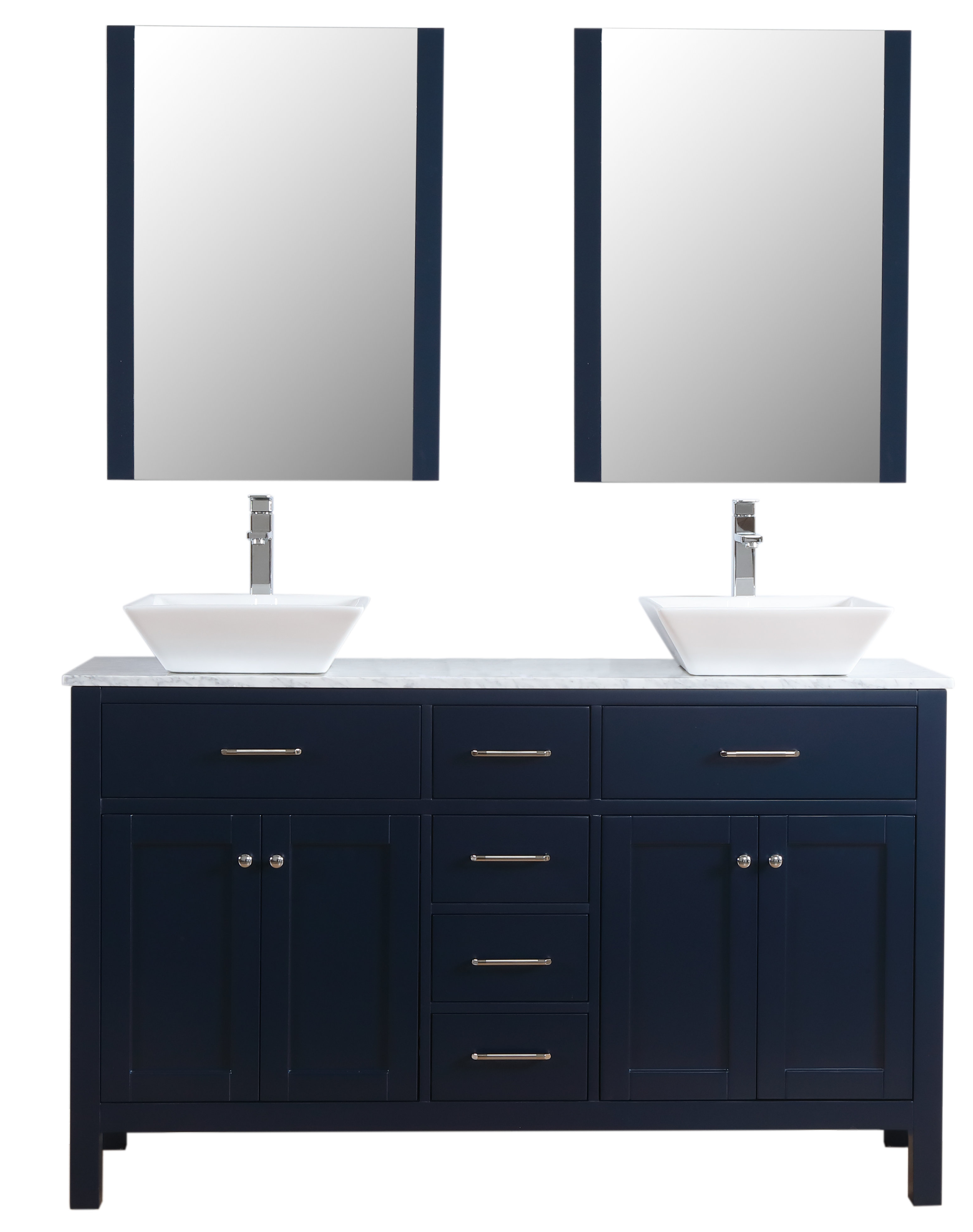Breakwater Bay Oneman 60 Double Bathroom Vanity Set With Mirror
