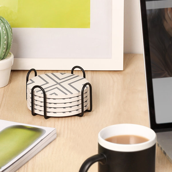 Drink Coasters With Holder Wayfair