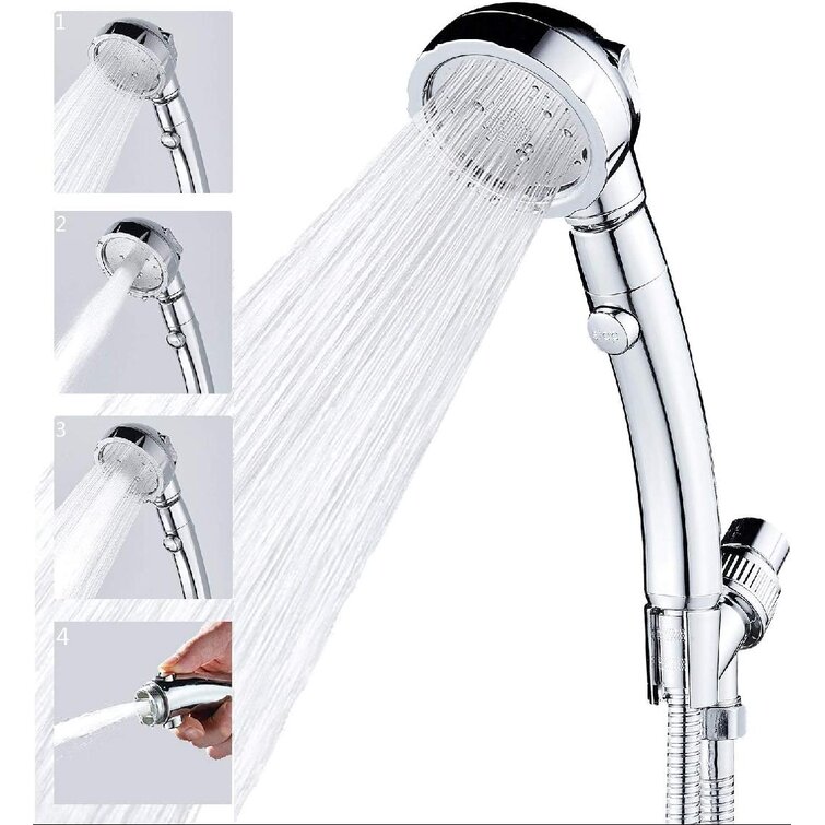 Water Saving 3 Modes Adjustable Handheld Showerhead ON/OFF Switch Shower Head G 
