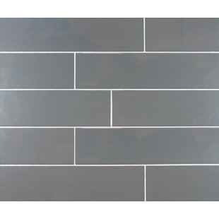Subway Tile You Ll Love Wayfair Clic 4 X 16 Ceramic Subway Tile In Dark Gray