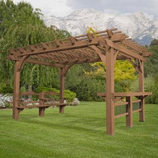 Go to store & view more images Oasis 14 Ft. W x 10 Ft. D Wood Pergola by Backyard Discovery