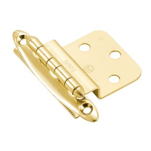 Solid Brass H Hinge for Door and Cabinet Furniture 3 Inch Tall 