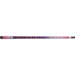 Faded Pink to Purple with White Tribal Design Cue