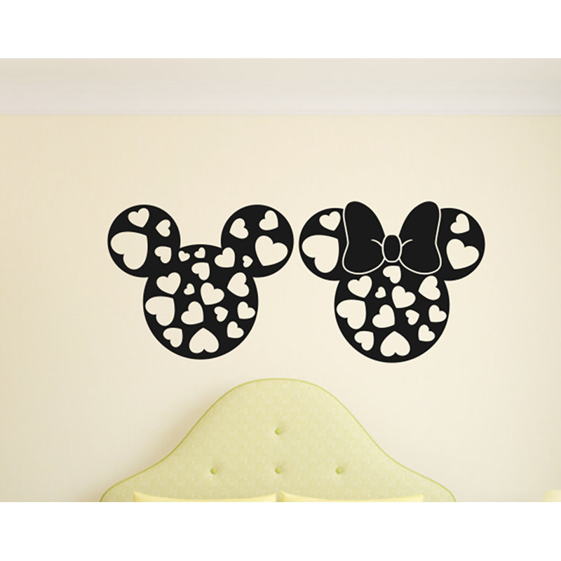 Oakwooddecals Mickey And Minnie Mouse Inspired Head Silhouettes