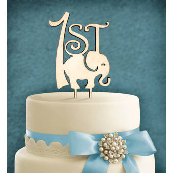 Amonogramartunlimited 1st Birthday Elephant Cake Topper Wayfair