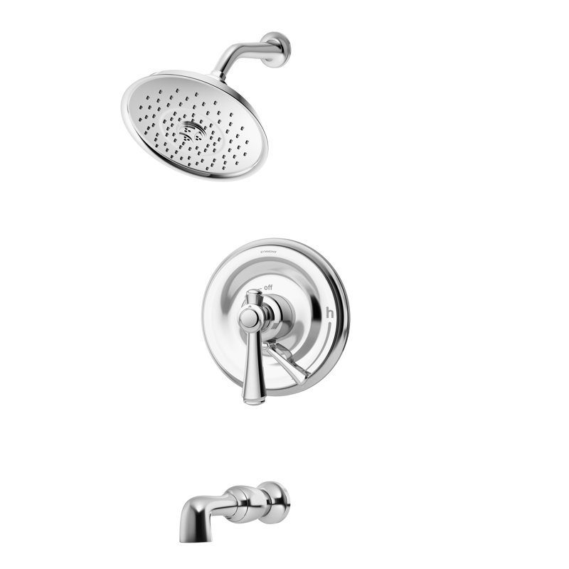 Symmons Degas Thermostatic Tub And Shower Faucet Trim With Metal Lever Handle Wayfair