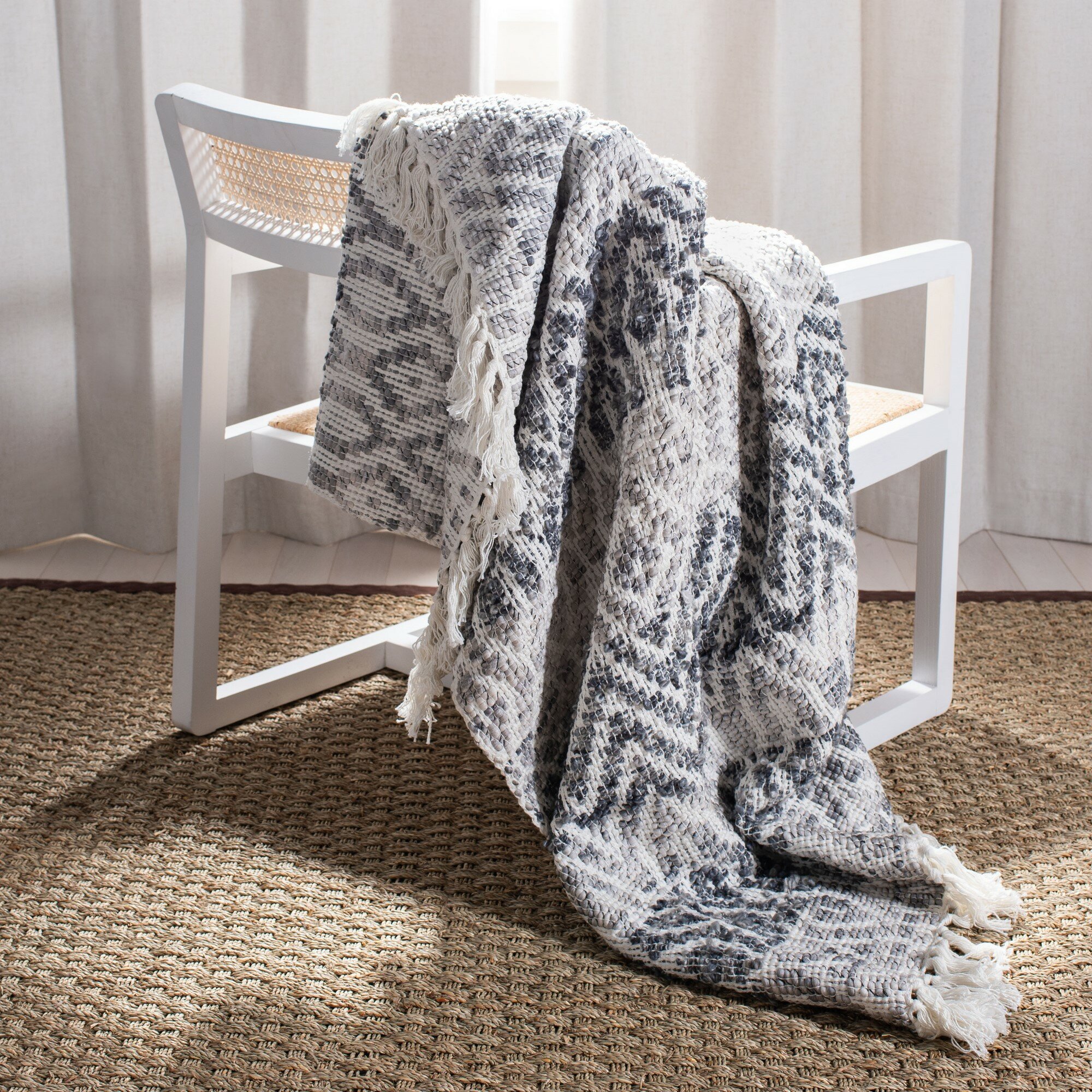 Joss Main Mulrey Fringe Cotton Blanket Reviews Wayfair