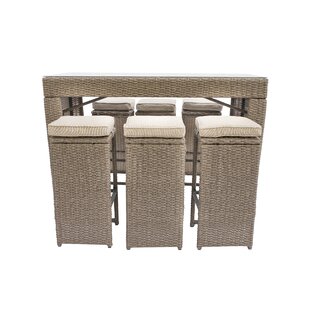 View Oasis 7 Piece Bar Height Dining Set with