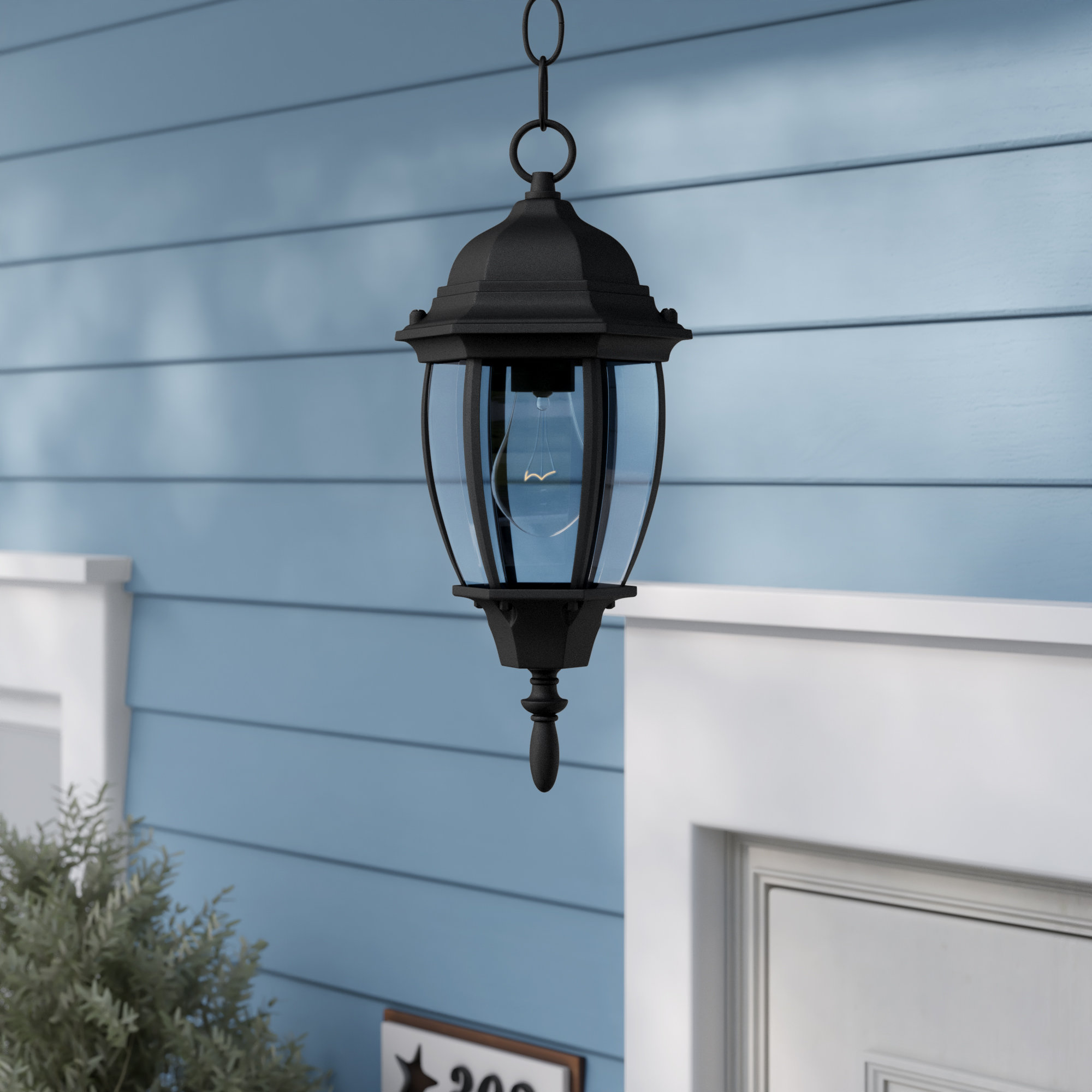 Breakwater Bay Frederica 1 Light Outdoor Hanging Lantern Reviews Wayfair