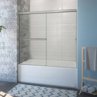 Basco Classic 56 06 W X 56 H Bypass Semi Frameless Tub Door Reviews Wayfair