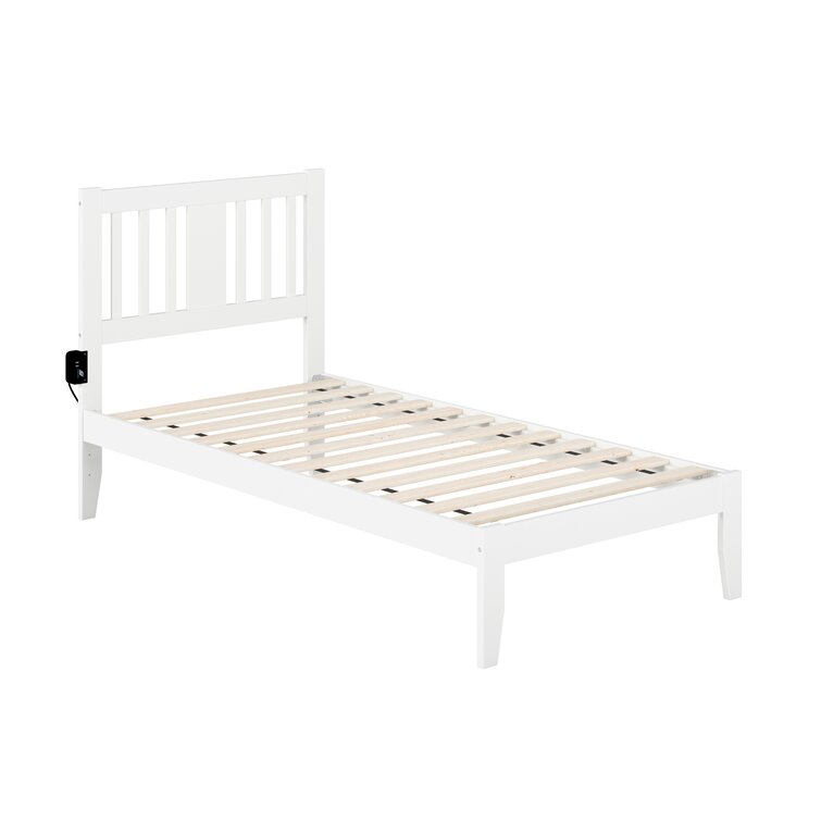 Solid Pine Twin Bed Single Wooden Bed Arizona Unfinished with Slats 
