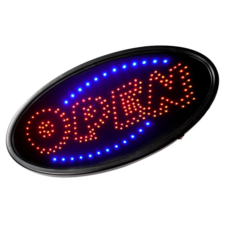 Bright Animated Motion Running Neon LED Business Store Shop OPEN Sign Club Coffe