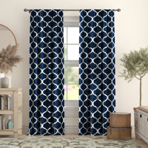 Blue Geometric Curtains Drapes You Ll Love In 2021 Wayfair