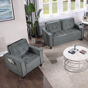 Orisfur. Sectional Sofa Set Morden Style Couch Furniture Upholstered Sectional Armchair, Loveseat And Three Seat For Home Or Office (1+2 Seat) by Latitude Run