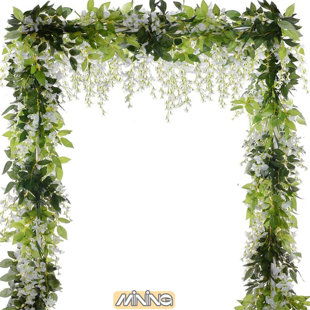 12X Artificial Silk Wisteria Leaf Garden Hanging Flower Ivy Garland Vine Wedding 