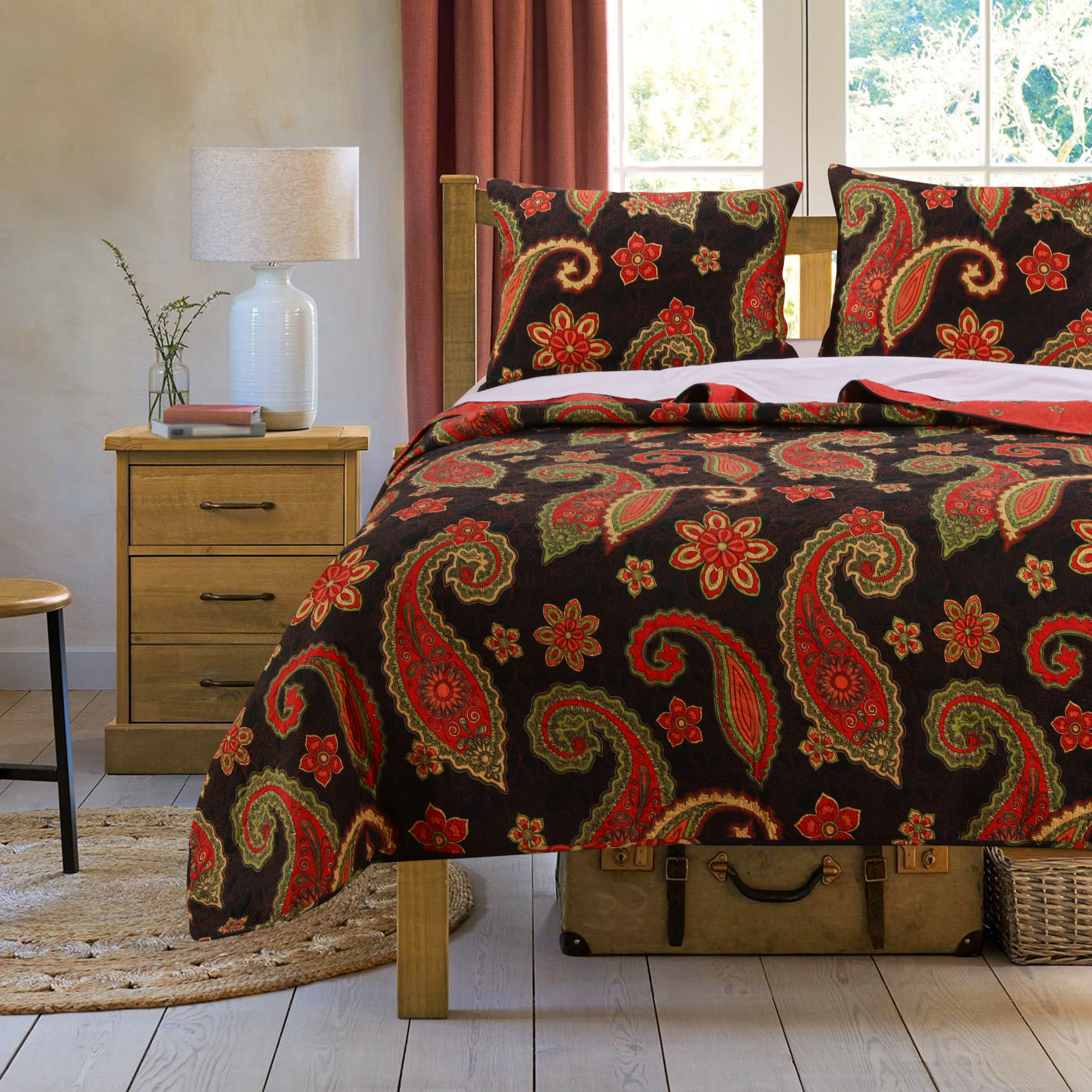 Festival Paisley Paisley Duvet Cover Set Luxury Bedding Double Size Reversible Bed with Pillowcase Quilt New Print