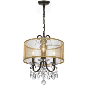 Roesler 3-Light Modern Drum Chandelier