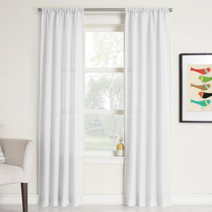 Revere Solid Sheer Rod Pocket Single Curtain Panel