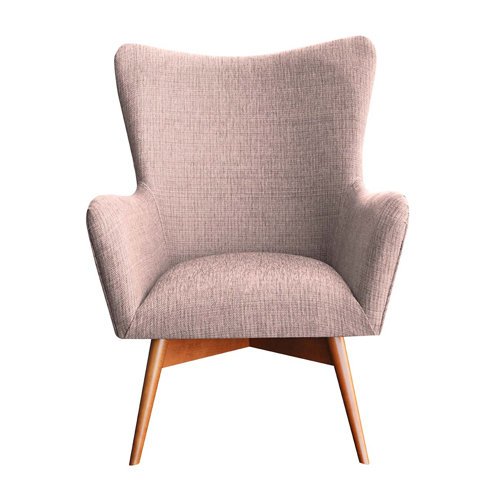 Wesley Wingback Chair Happy Barok Upholstery: Pink